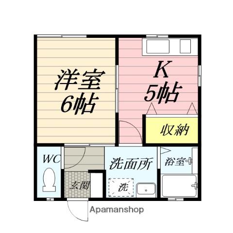 菱沼アパート(1DK/1階)の間取り写真