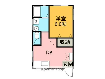 ハイツパステル(1DK/1階)の間取り写真