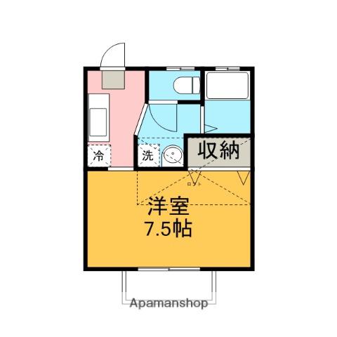ハミルトン(1K/2階)の間取り写真