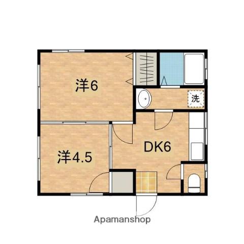 マンション ナカムラ(2DK/1階)の間取り写真