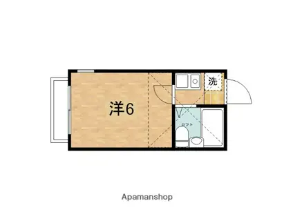 ヴェルドミール宮崎(1K/1階)の間取り写真