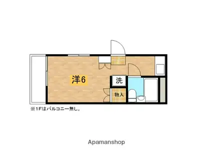 DOUムサシ(ワンルーム/1階)の間取り写真