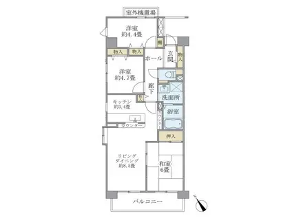 コーポレート鷺沼(3LDK/2階)の間取り写真