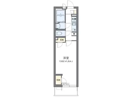 クレイノレジデンス追分(1K/1階)の間取り写真