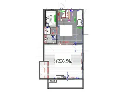 クロノス高津(1DK/1階)の間取り写真