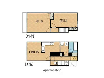 キャッスルモリ(2LDK/2階)の間取り写真