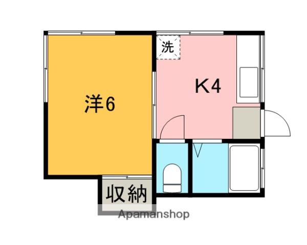 さくら荘(1K/1階)の間取り写真