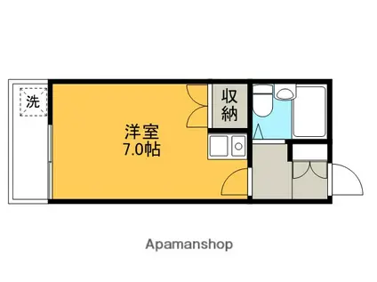 岩崎ハイム(ワンルーム/2階)の間取り写真