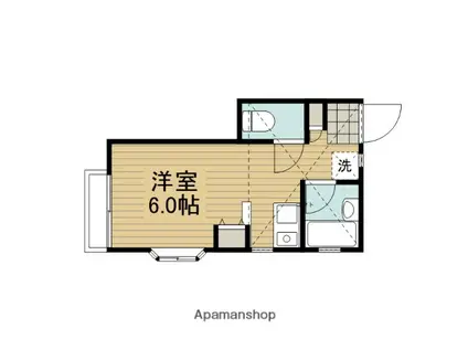 ル・シエル(ワンルーム/2階)の間取り写真