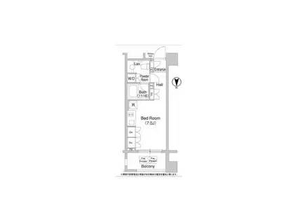 コンフォリア 大森DEUX(ワンルーム/8階)の間取り写真