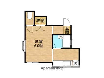 カーサ ルミノソ(1K/2階)の間取り写真