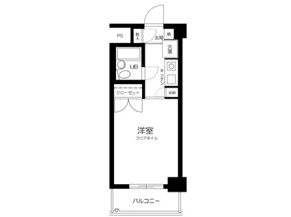 モナークマンション武蔵新城第2(1K/2階)の間取り写真