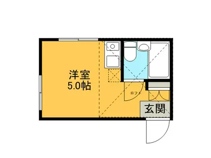 ユナイト日吉ジュリアーノの杜(ワンルーム/2階)の間取り写真