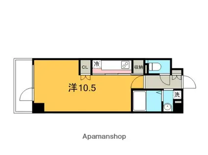 ラメール前島(ワンルーム/5階)の間取り写真