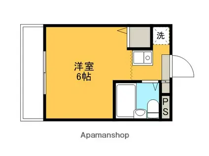 柳沢ハイツ(ワンルーム/1階)の間取り写真