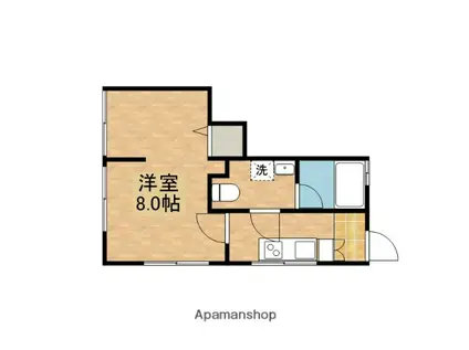 日光台ハイツA(1K/2階)の間取り写真