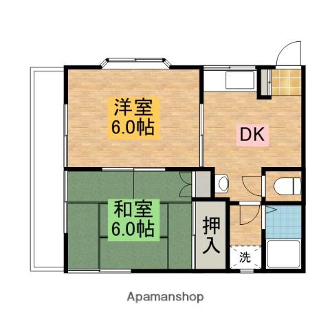 クライアント近藤(2K/2階)の間取り写真
