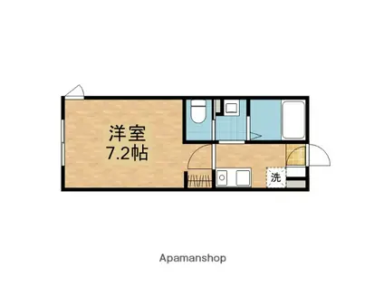 STELLA中野島(1K/1階)の間取り写真