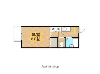 パストラル西生田(ワンルーム/2階)の間取り写真