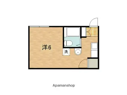 ハイツリベルテ(ワンルーム/2階)の間取り写真