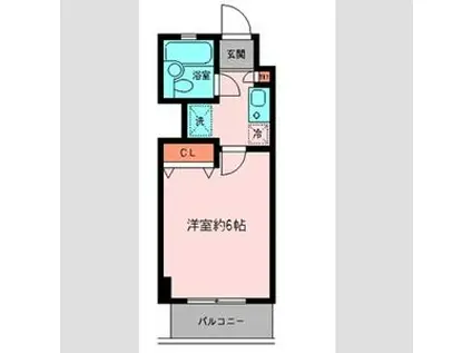 プライムアーバン鶴見寺谷(1K/4階)の間取り写真