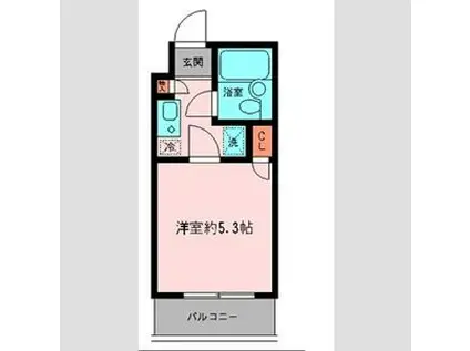 プライムアーバン鶴見寺谷(1K/4階)の間取り写真