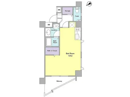 スタイリオ下丸子(ワンルーム/2階)の間取り写真