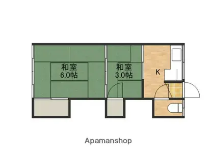 大塚荘(2K/2階)の間取り写真