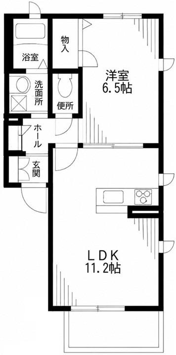 コモドクニ(1LDK/1階)の間取り写真