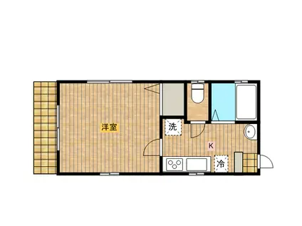 メゾンクレールⅡ(1K/1階)の間取り写真