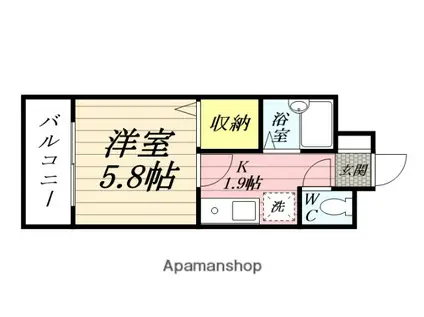 プリマベーラ(1K/3階)の間取り写真