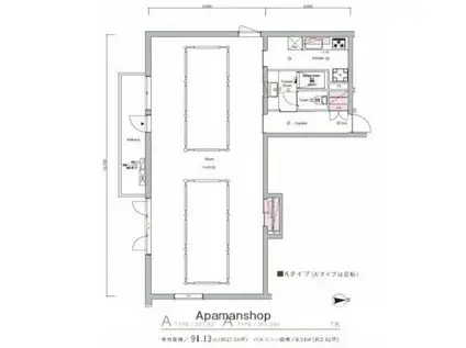 SYLA TERRACE KAMAKURA(1K/3階)の間取り写真
