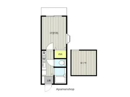 ハピネス641(1K/1階)の間取り写真