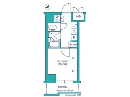 ルーブル雪が谷大塚(1K/4階)の間取り写真