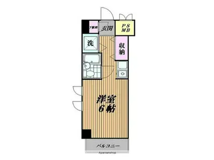 ライオンズマンション蒲田第3(ワンルーム/2階)の間取り写真
