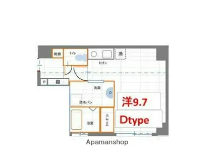 アルティーム生麦(1K/2階)の間取り写真