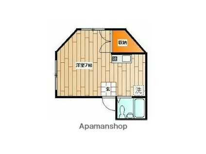 JMハイツ(ワンルーム/2階)の間取り写真