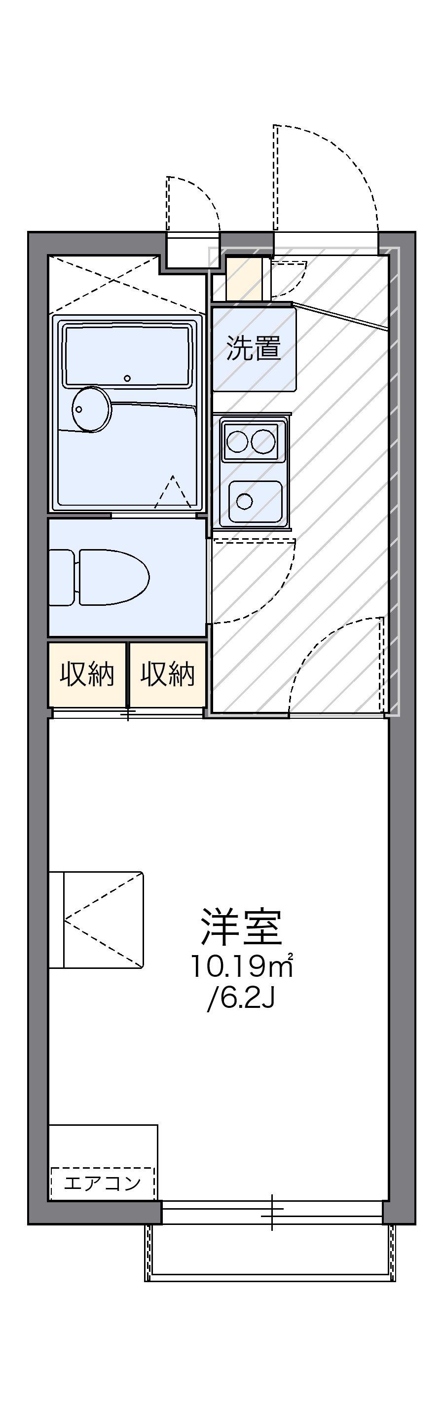 レオパレス広貴E(1K/2階)の間取り写真