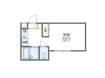 レオパレス荒巻(1K/1階)の間取り写真