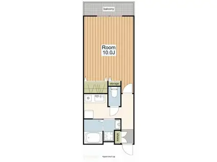 メルベーユ横浜(1K/1階)の間取り写真