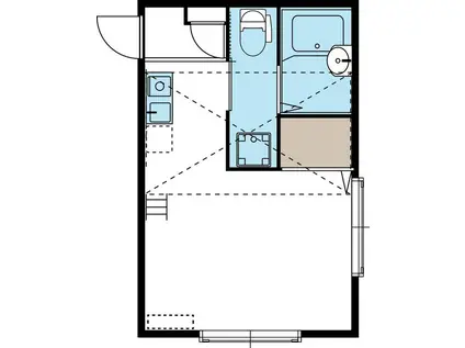 ココメゾン(ワンルーム/2階)の間取り写真