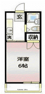 メゾンT&K(1K/2階)の間取り写真