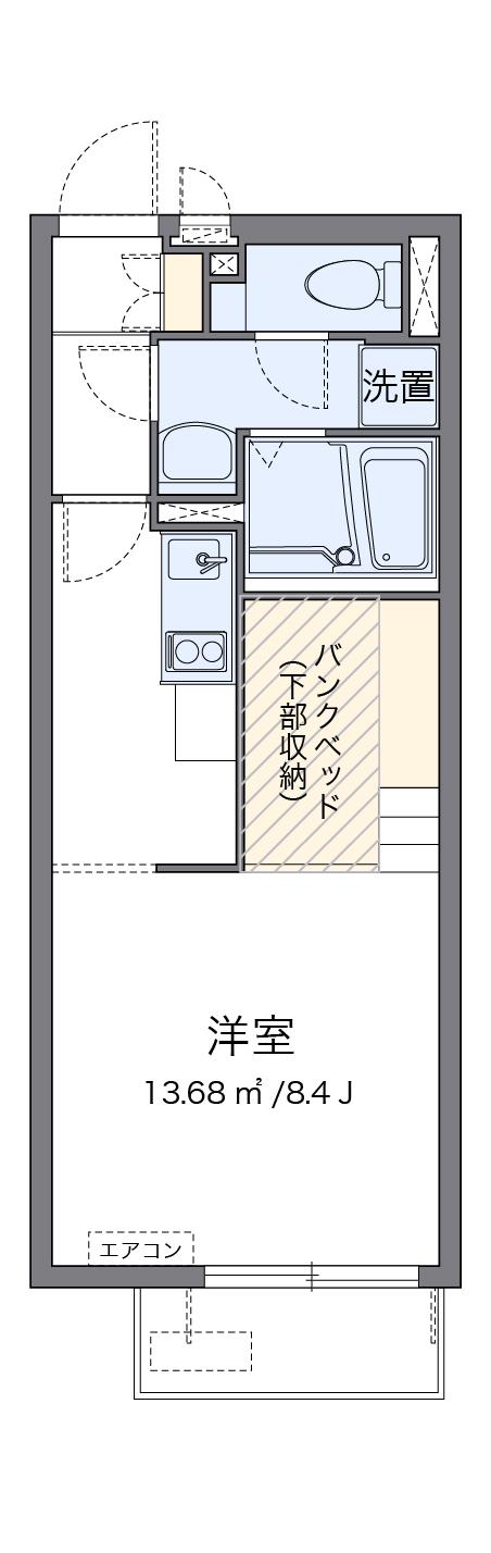 ミランダサンシャインⅢ(ワンルーム/2階)の間取り写真