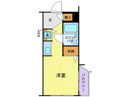 パレ・ドール八王子2(ワンルーム/3階)の間取り写真