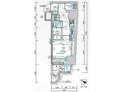メインステージ横濱弥生町(1K/8階)の間取り写真