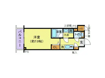 ZOOM横濱イースト(1K/8階)の間取り写真
