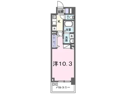 カームプレイン森崎(1K/3階)の間取り写真