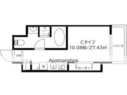 スタジオフラット鶴見中央(1LDK/7階)の間取り写真