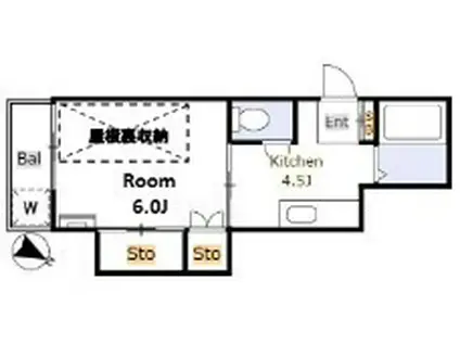 スターホームズ乙舳町(1K/2階)の間取り写真