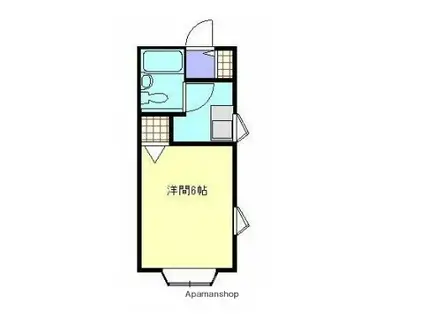 パークハイツ N(ワンルーム/1階)の間取り写真